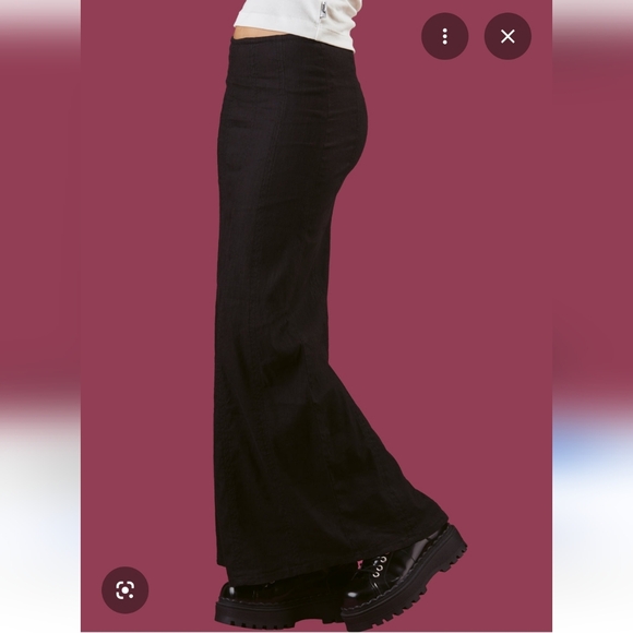 UNIF THE NETTO MAXI SKIRT BLACK BLEND OF LINEN & RAYON LOW RISE NWT SZ MEDIUM - Picture 2 of 15